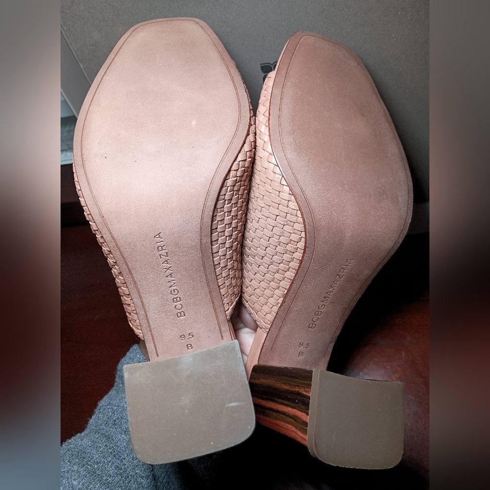 BCBG MAXAZRIA Fabienna Woven Napa Leather Mule – Nude | 9.5M / EU 40 - Picture 8 of 14